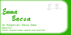 emma bacsa business card
